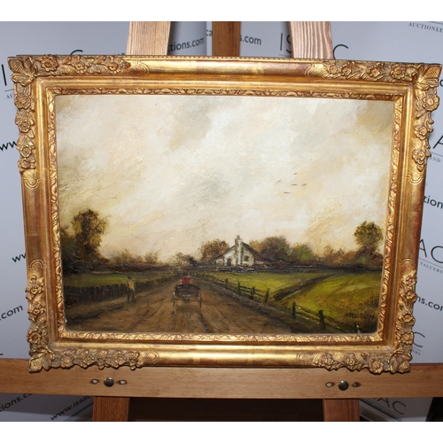 155 - Framed Oil On Canvas Painting - SHELTON
Height-39.5cm
Width-51cm
Collection Only