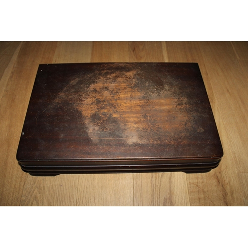 614 - Wooden Cased Cutlery Box