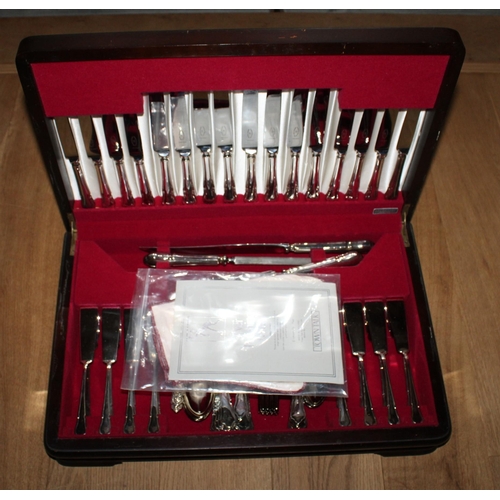 614 - Wooden Cased Cutlery Box