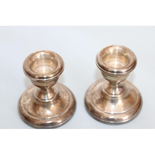 618 - Pair Of Silver Hallmarked Candle Stick Holders
Height-6.5cm