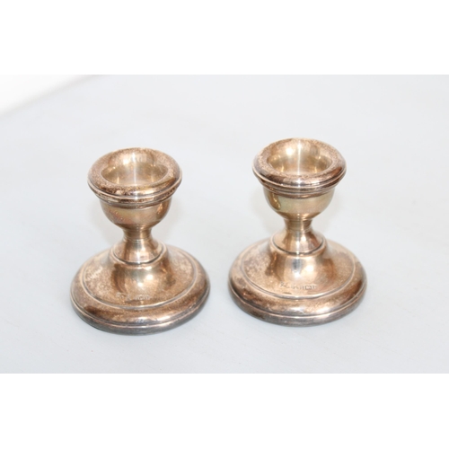 618 - Pair Of Silver Hallmarked Candle Stick Holders
Height-6.5cm