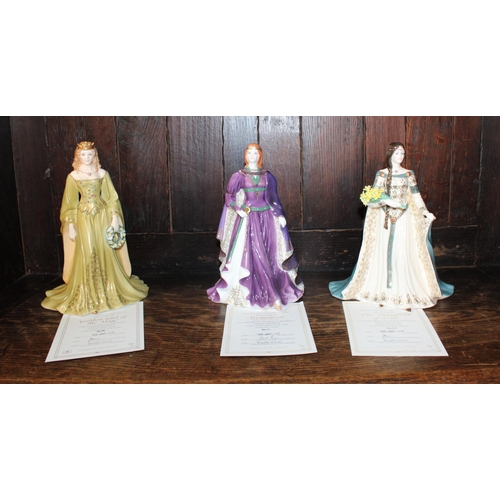 82 - Collection of Three Royal Worcester Fine Bone China Limited Edition Figurines - All come boxed with ... 