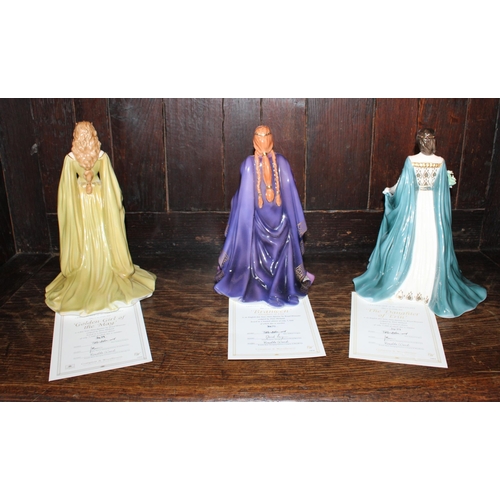 82 - Collection of Three Royal Worcester Fine Bone China Limited Edition Figurines - All come boxed with ... 