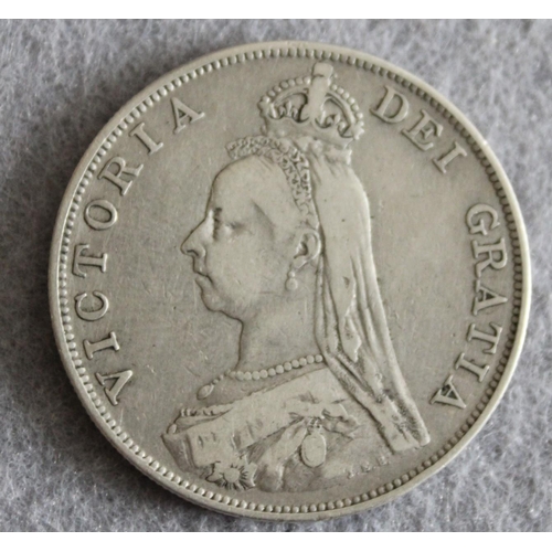 348 - 1889 Queen Victoria Double Florin