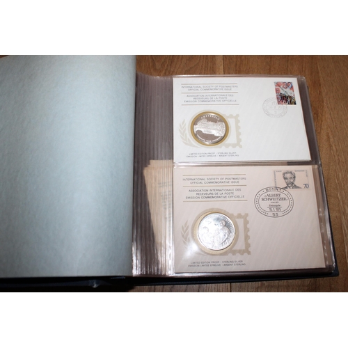 406 - International Society Of Postmasters Coins Sterling Silver
Containing Six Coins In Folder