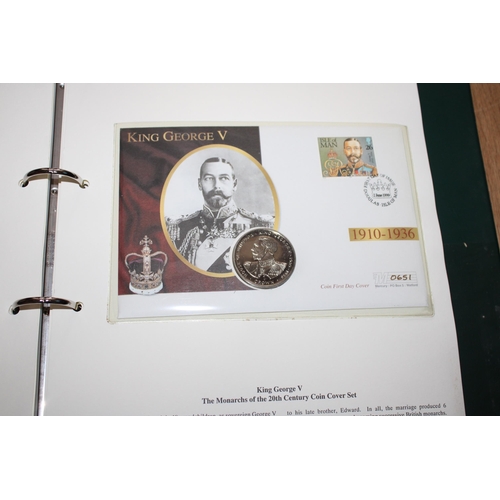 409 - Two Folders The Royal Family Containing 8 Coins & Stamps