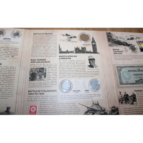 411 - World War II Coin and Stamp Collection Folder