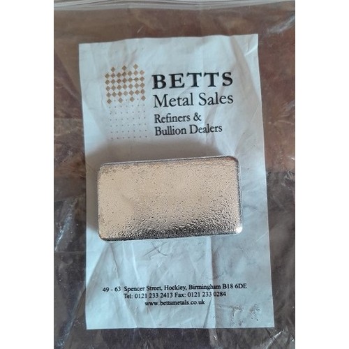 786 - Betts 100gm Silver Bar .999