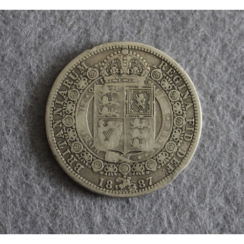 242 - 1887 Victoria Half Crown