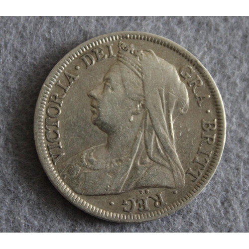 244 - 1900 Queen Victoria Half Crown