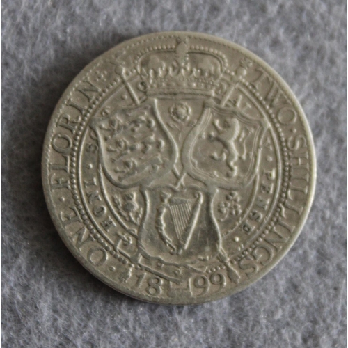 247 - 1899 Queen Victoria Florin