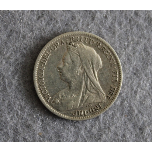 249 - 1900 Queen Victoria Sixpence
