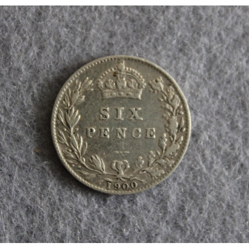 249 - 1900 Queen Victoria Sixpence