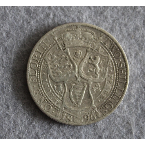 252 - 1896 Queen Victoria Florin