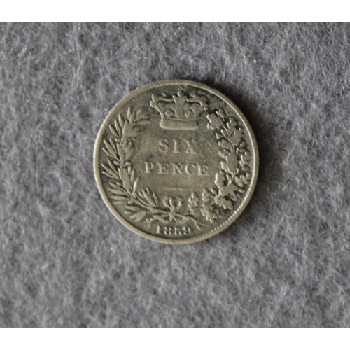 256 - 1859 Victoria Sixpence