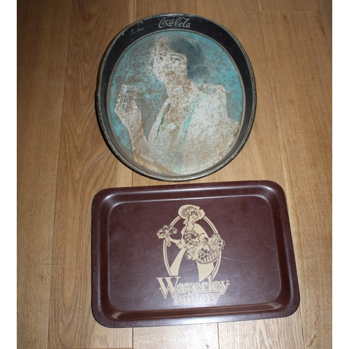 41 - 2 x Collectable Trays. One Coca Cola, one Waverley