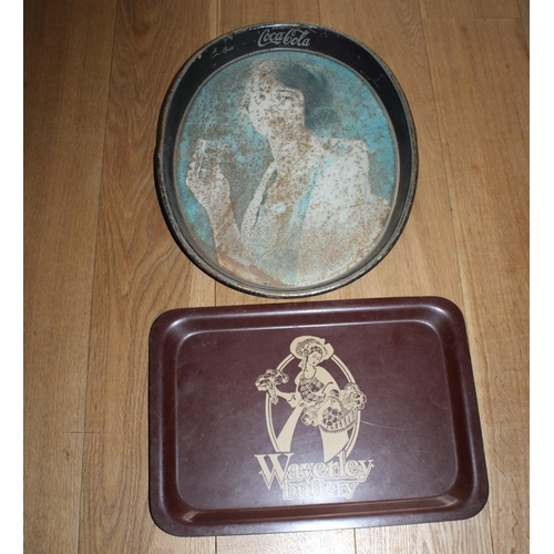 41 - 2 x Collectable Trays. One Coca Cola, one Waverley
