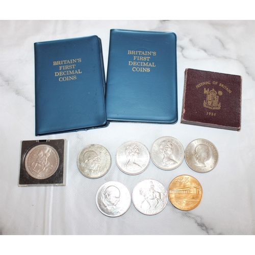273 - Mixed Commemorative Coins Plus Decimal Sets