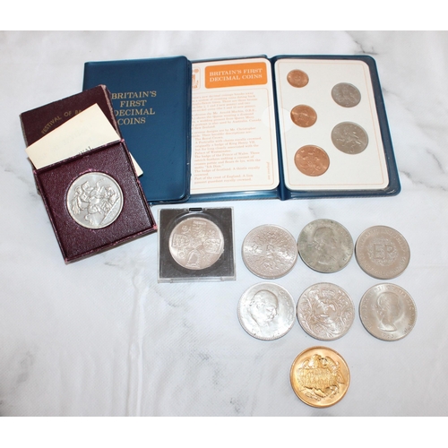 273 - Mixed Commemorative Coins Plus Decimal Sets