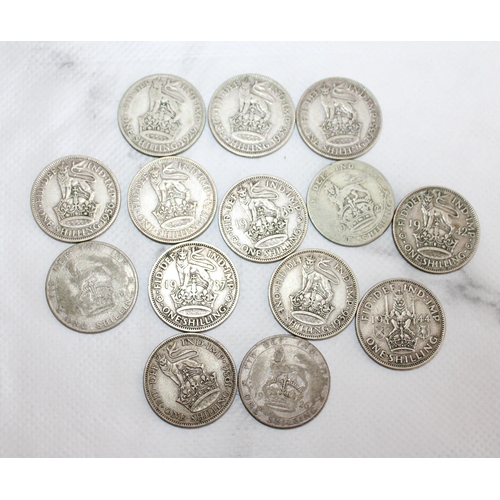 278 - Quantity Of One Shillings Coins All dated between 1921 and 1944