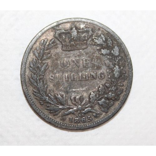 281 - 1865 One Shilling Coin