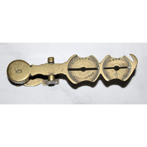 292 - Brass Sovereign Scales Full & Half