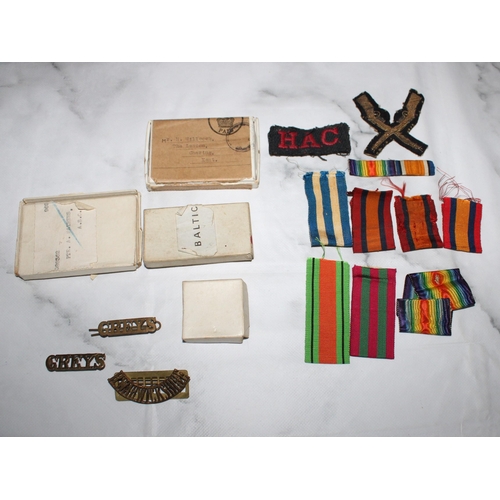 202 - Mixed Lot Containing Ribbons, Badges, Boxes One Containing Contents