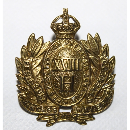 205 - 18th Hussars Cap Badge with 2 Lugs Intact