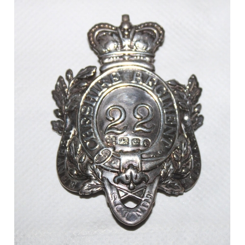 204 - Silver Hallmarked Cheshire Regiment Badge

7cm Tall