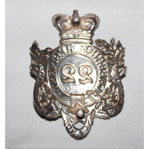 204 - Silver Hallmarked Cheshire Regiment Badge

7cm Tall