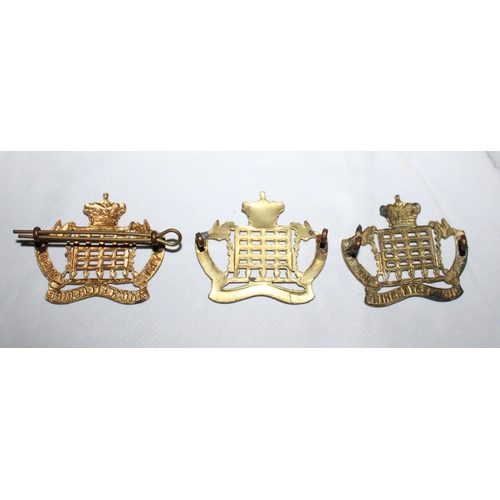 195 - Three Royal Hussars Cap Badges