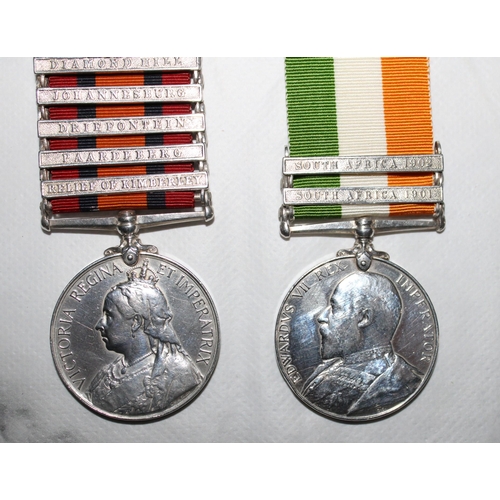 10 - Queens South Africa Medal Pair with 6 Clasps - Ghost Dates
Queens Medal inscribed 17027 CPL: R.H.J.S... 