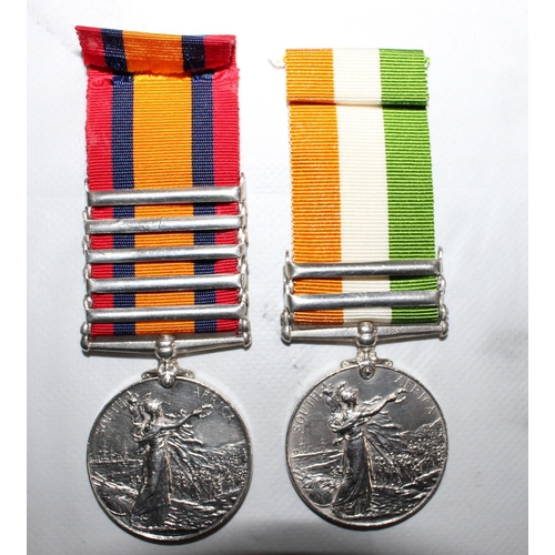 13 - Queens South Africa Medal Pair with 5 Clasps - Defence of Ladysmith

Queens medal inscribed 4128 PTE... 