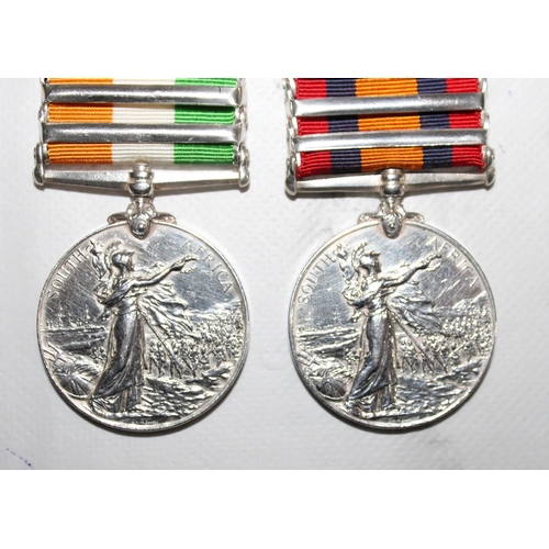 15 - Queens South Africa Medal Pair with 5 Clasps 

Queens medal inscribed 4175 PTE C ALLSOP 18TH LANCERS... 