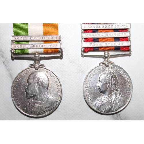 9 - Queens South Africa Medal Pair with 7 Clasps - Ghost Dates

Queens medal inscribed 3338 SERJT C STEL... 