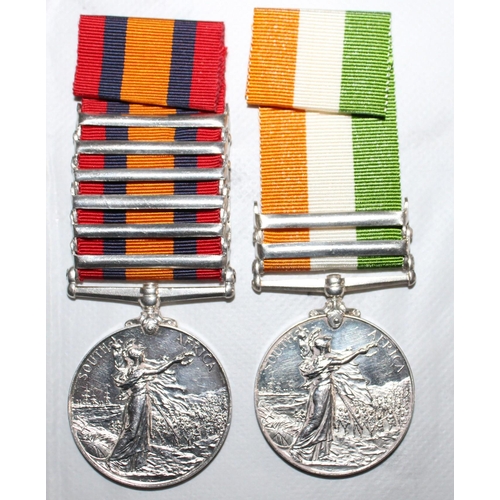 16 - Queens South Africa Medal Pair with 6 Clasps 

Queens Medal inscribed to 3679 CORPL. J .WILSON 1/RL ... 