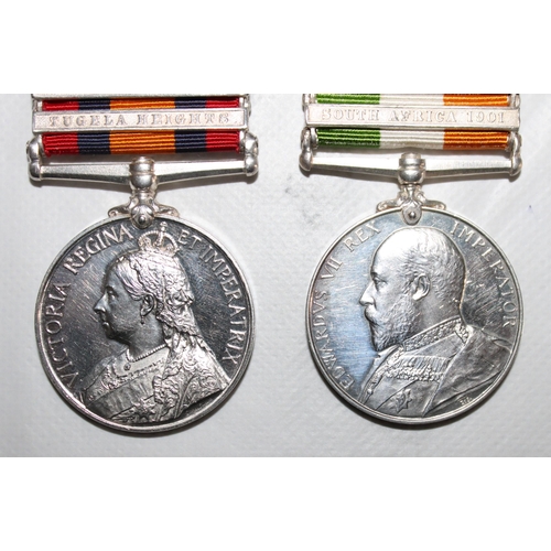 16 - Queens South Africa Medal Pair with 6 Clasps 

Queens Medal inscribed to 3679 CORPL. J .WILSON 1/RL ... 