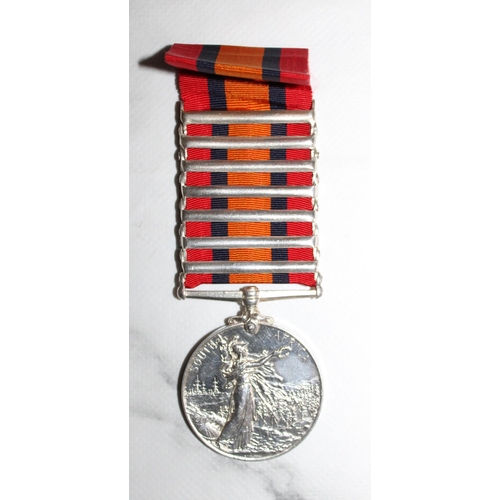 18 - Queens South Africa Medal with 7 Bars - LANCS FUS - GHOST DATES

Medal named to 3007 PTE S FARRINGTO... 