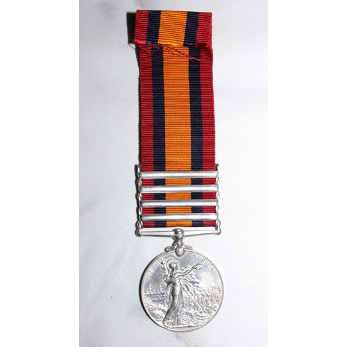 36 - Queens South Africa Medal with 4 Bars - 10th HUSSARS - GHOST DATES

Medal named to 3066 PTE. W. RAWL... 