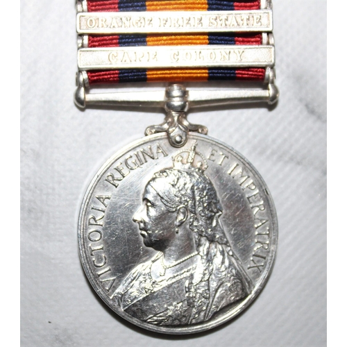 38 - Queens South Africa Medal with 5 Bars - 2ND SHROPSHIRE LI

Medal named to 6367 PTE F THOMAS 2/SHROPS... 