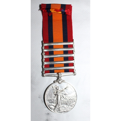 20 - Queens South Africa Medal with 5 Bars - C.I.V.

Medal named to 613 PTE C.W.H.VAUGHAN C.I.V.