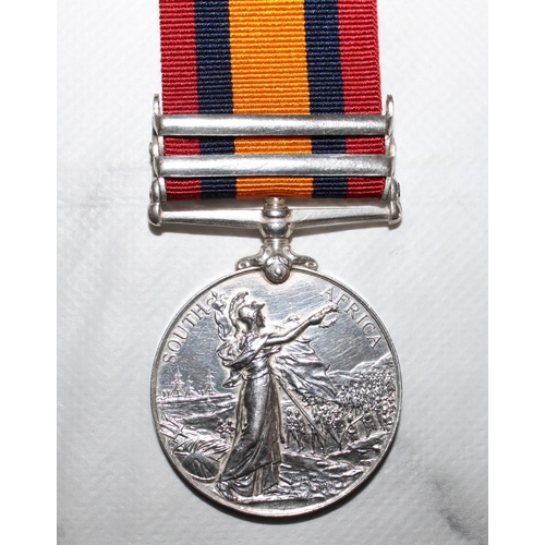 43 - Queens South Africa Medal with 2 Bars - C.I.V. 

Medal named to 1161 PTE. T.J. JOHNSON. C.I.V.