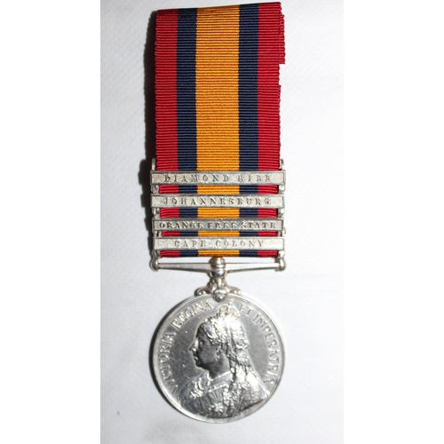 44 - Queens South Africa Medal with 4 Bars - C.I.V. 

Medal named to 572 SGT H.P.B. TAYLOR. C.I.V.