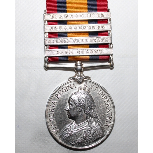 44 - Queens South Africa Medal with 4 Bars - C.I.V. 

Medal named to 572 SGT H.P.B. TAYLOR. C.I.V.