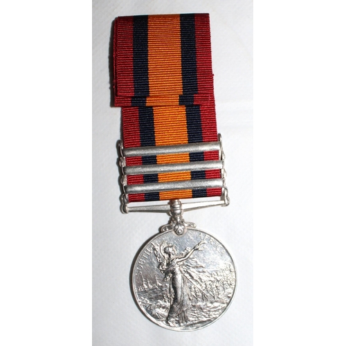 46 - Queens South Africa Medal with 3 Bars - C.I.V.

Medal named to 1370 PTE J.C. HOOKE. C.I.V.