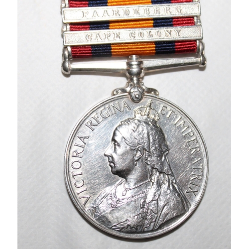 46 - Queens South Africa Medal with 3 Bars - C.I.V.

Medal named to 1370 PTE J.C. HOOKE. C.I.V.