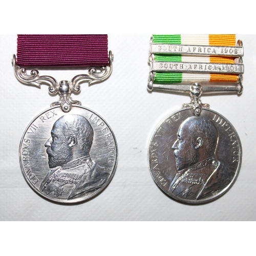 25 - Queens South Africa Medal Group of 3 (4 Clasps inc DEFENCE OF LADYSMITH) 

Queens medal named to 335... 