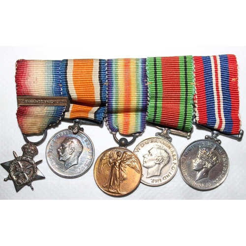 161 - Two Mounted Miniature Medal Groups