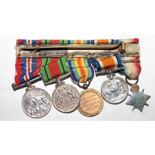 161 - Two Mounted Miniature Medal Groups