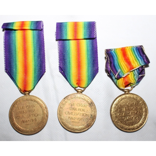 165 - Three WWI Victory Medals

Two - Named Erased / Blank
234220.2.A.M  H.A.HULL. R.A.F.